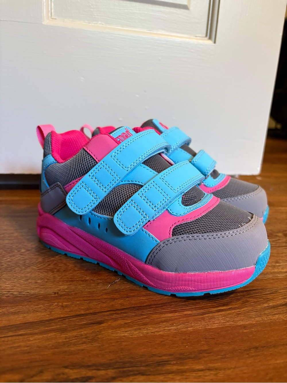 Piedro Orthopedic Sneakers Little Kids Size 12 in Gray, Blue & Pink